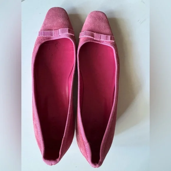Doen Odette Dusty Pink Suede Ballet Women's Flats - Picture 2 of 10